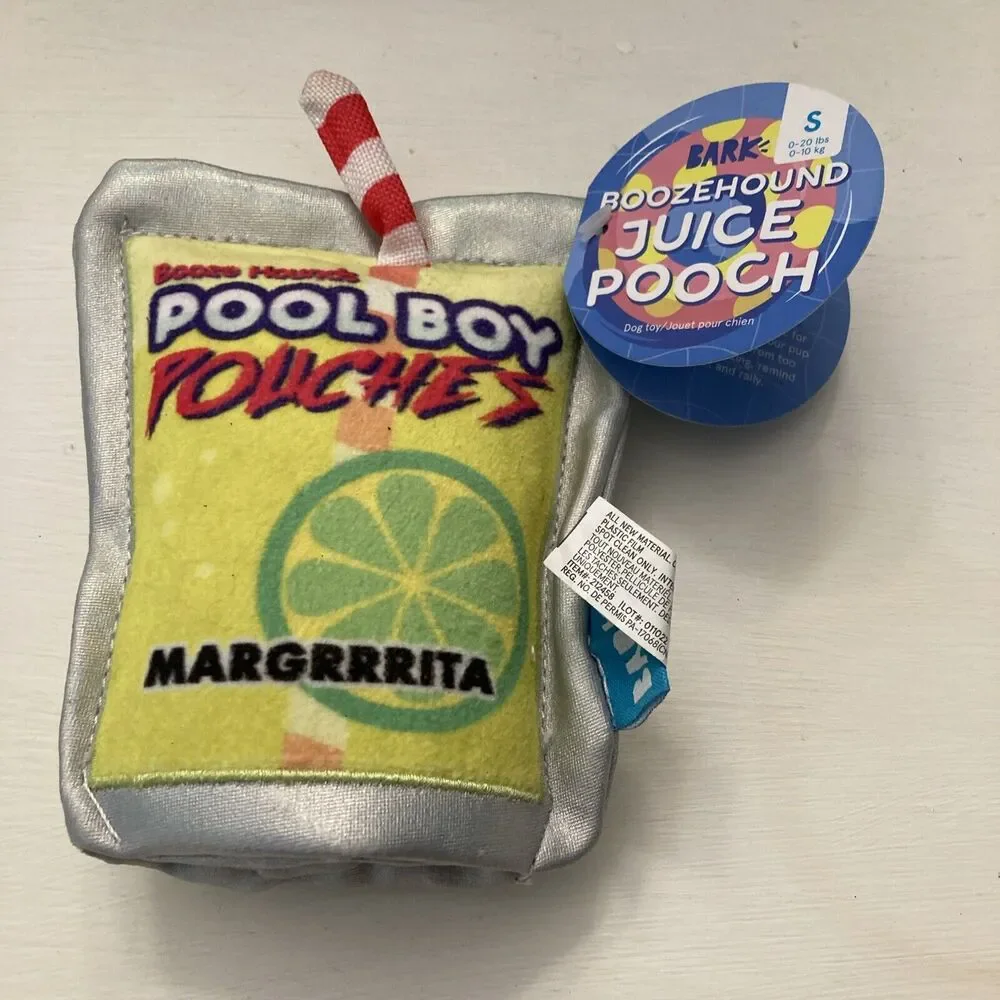 Bark Box BoozeHound Juice Pooch Plush Pool Boys Pouches Small 0-20 lbs